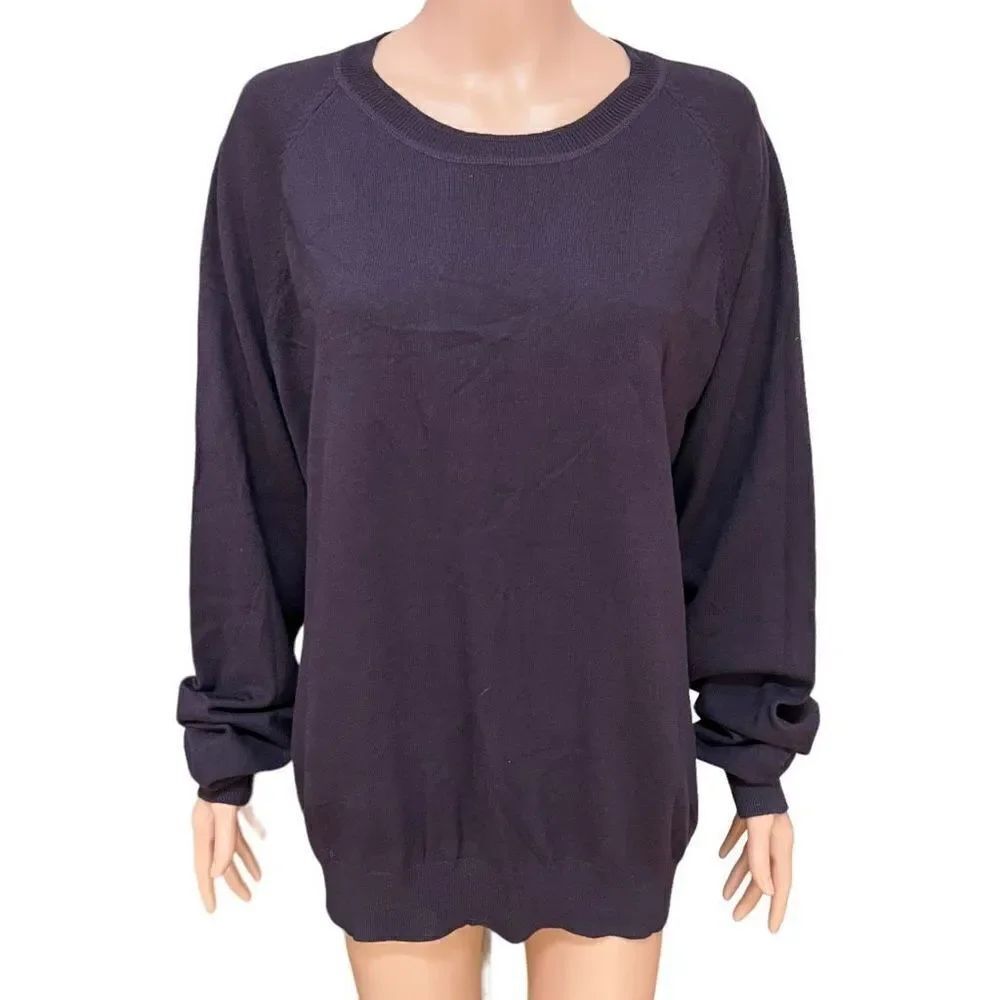 14th & Union Purple Knit Mens Sweater Long sleeve cotton blend Sz 2XL NWOT